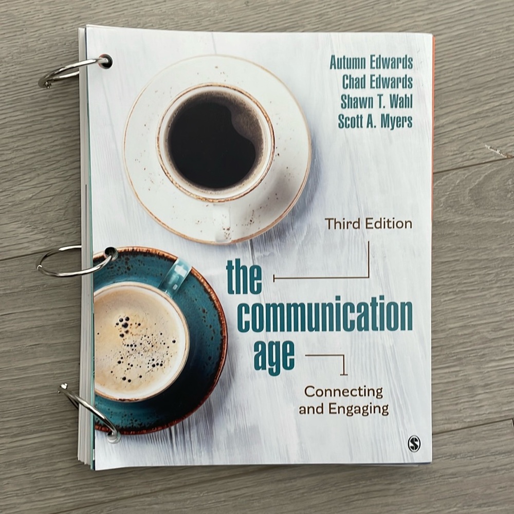 The Communication Age 3rd edition college textbook, textbook for school